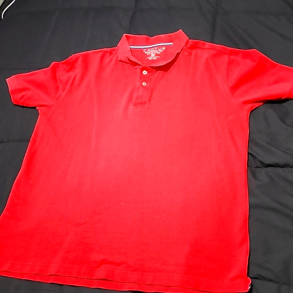 Cactus XL performance polo shirt- red